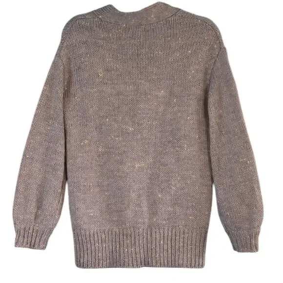 Who What Wear Cardigan Size XS Gray and Gold - Picture 2 of 5